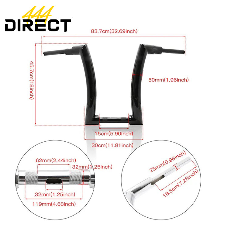 16' THICKWALL UNLEASHED APE HANDLEBARS