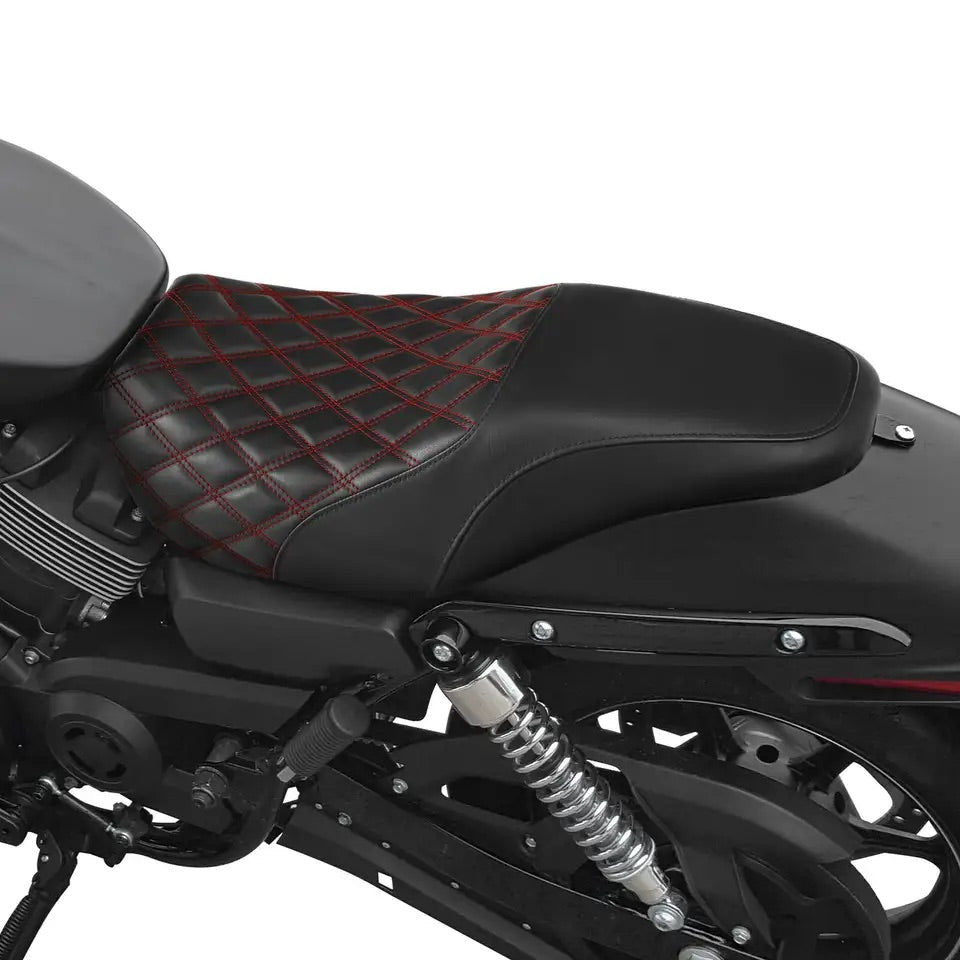 HARLEY DAVIDSON STREET 500, STREET 750, XG500, XG750 BLACK RED DIAMOND SEAT