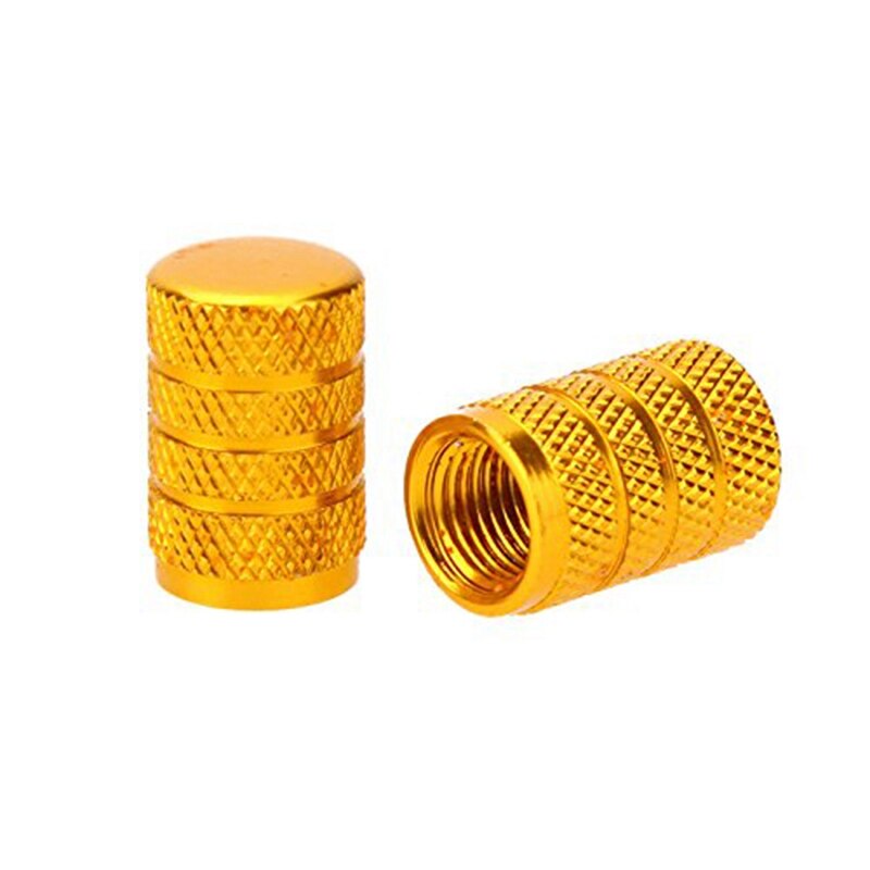 4X GOLD TYRE VALVE CAPS