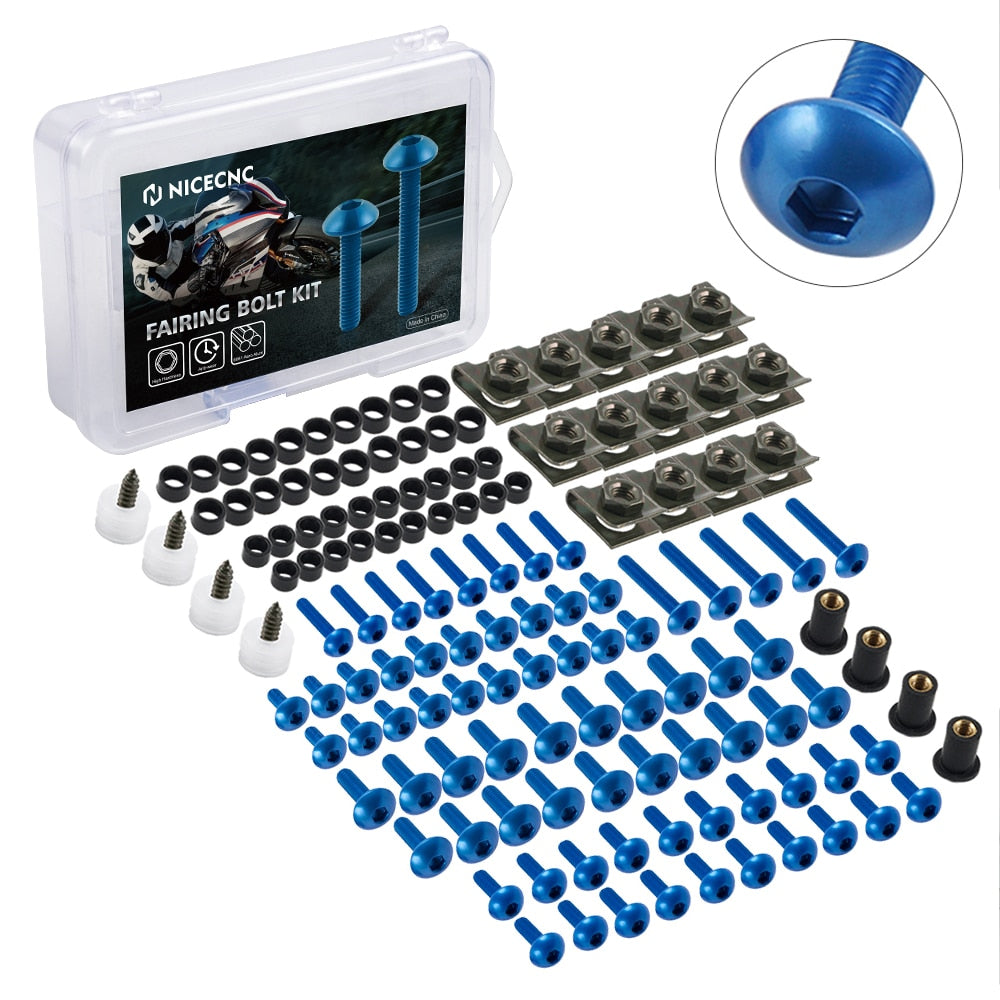 177PCS M5 M6 MOTORCYCLE SCREW & BOLT KIT